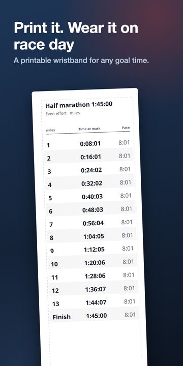 Print it, wear it on race day